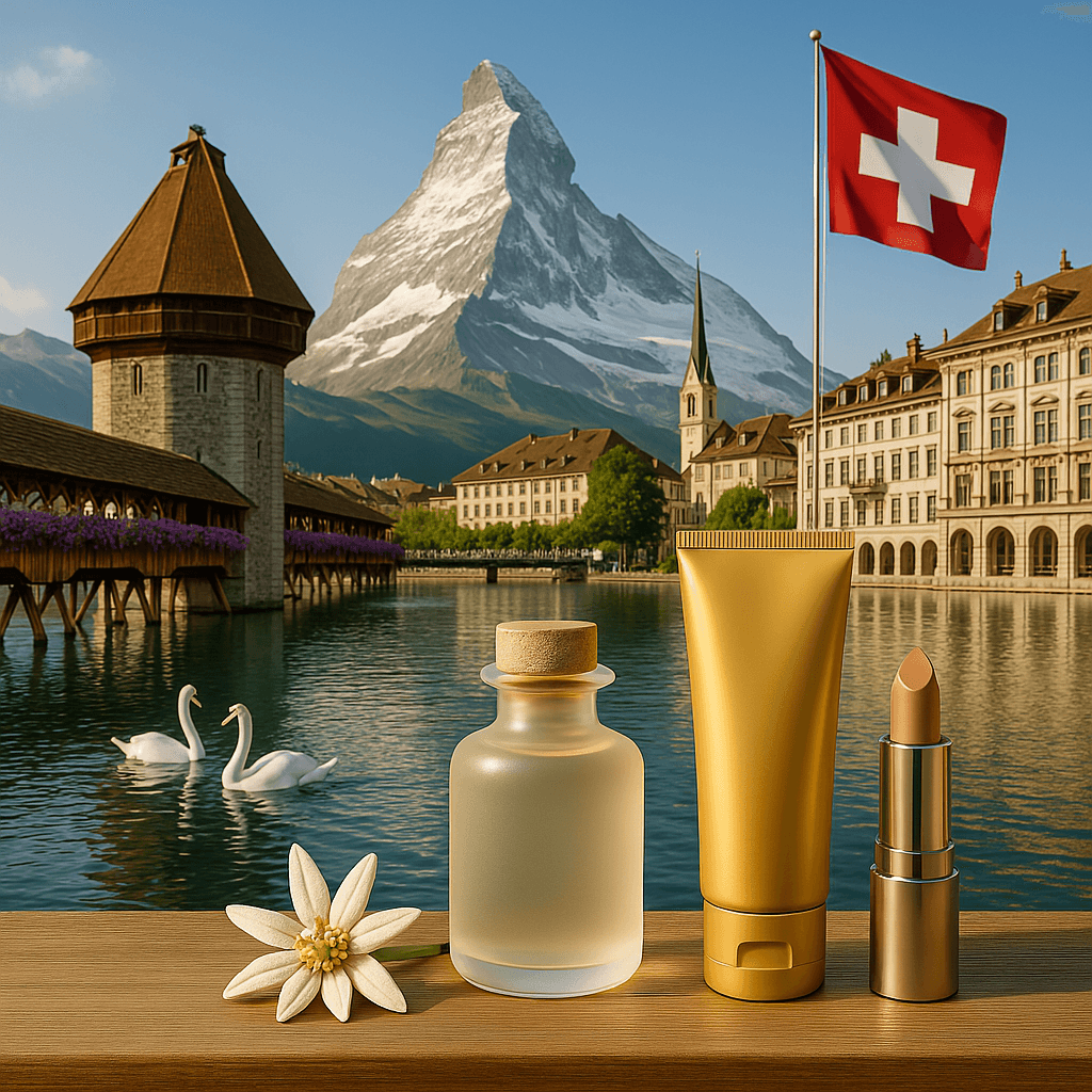 Swiss landscape with Matterhorn